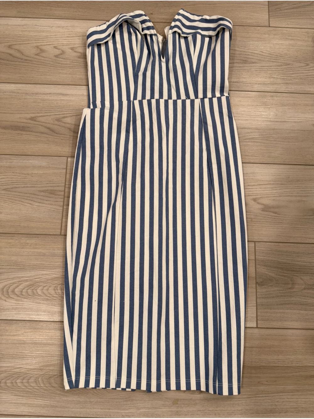 Privy Blue & White Midi Dress